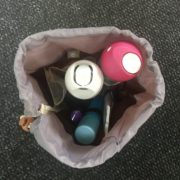 Cestovní taška na kosmetiku - pudrová