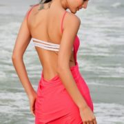 Plážové zavinovací šaty - červené