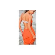 Plážové zavinovací šaty - oranžové