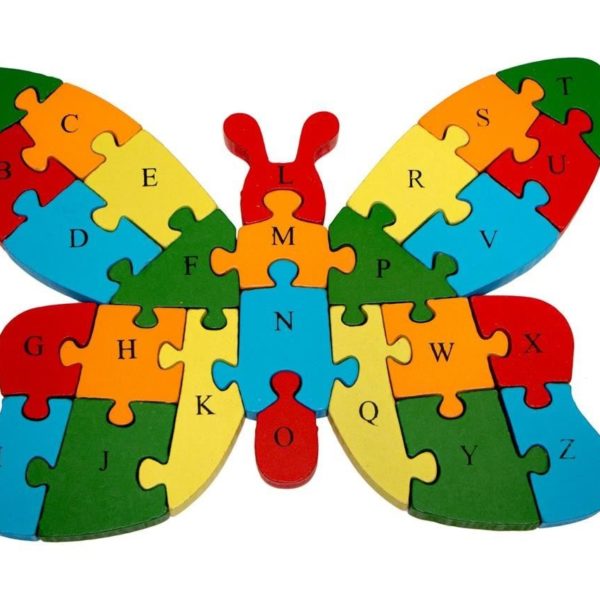Vzdělávací dřevěné puzzle - motýl
