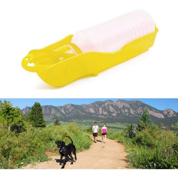 Cestovní láhev pro psy - žlutá