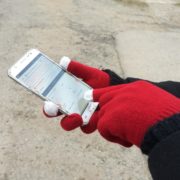 Rukavice pro smartphony (40 g) bordó