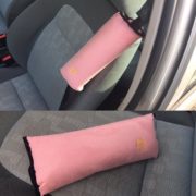 Cestovní polštář do auta na pás - růžový