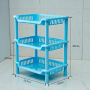 Plastový organizér - 3 přihrádky - modrý