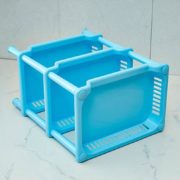 Plastový organizér - 3 přihrádky - modrý