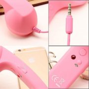 Retro sluchátko na mobil - růžové
