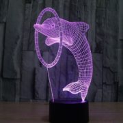 Lampa s 3D iluzí - delfín
