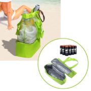 Plážová taška s termo přihrádkou - zelená