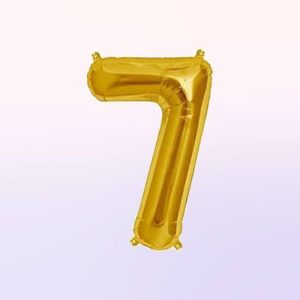 Nafukovací balónky čísla maxi zlaté - 7