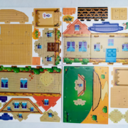 3D puzzle pro děti dům - oranžový
