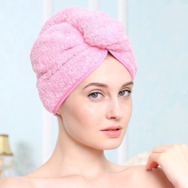 Rychleschnoucí turban na hlavu - růžový