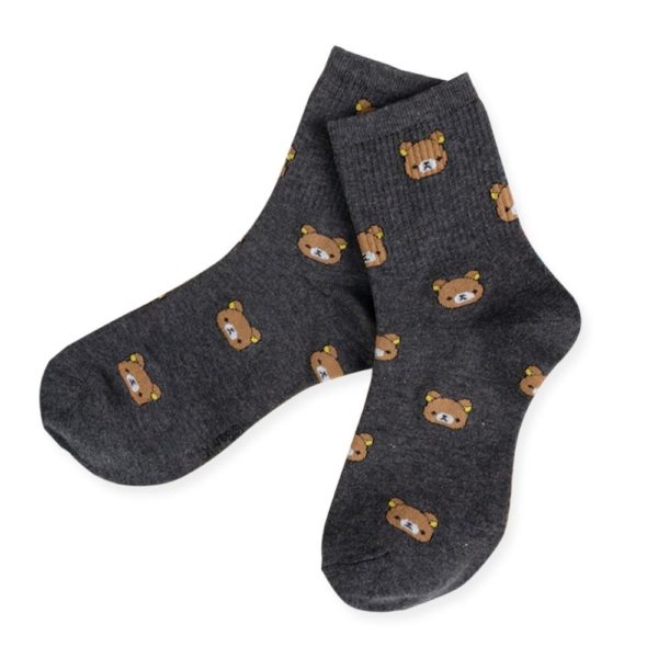 Ponožky s medvídky - šedé