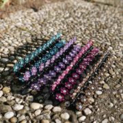 Sponky do vlasů kytičky 12 ks - fialové