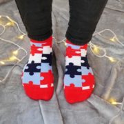 Kotníkové ponožky - puzzle