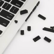 Silikonové záslepky konektorů do notebooku - černé